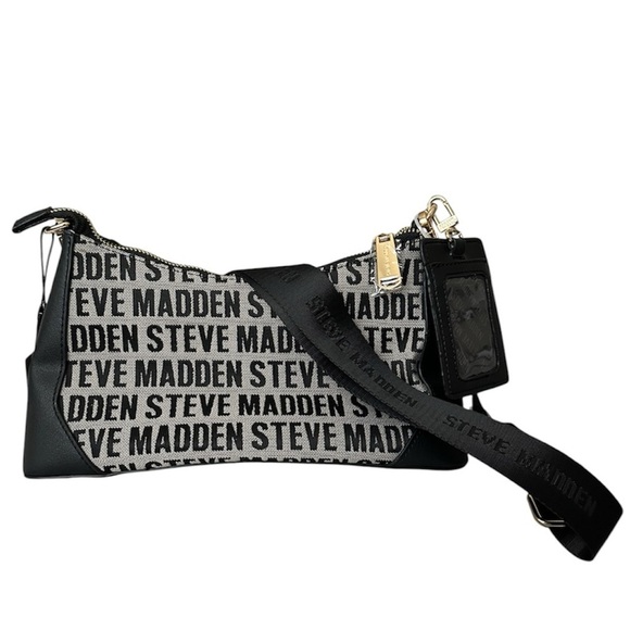 NWT Steve Madden Bbllie Crossbody Bag Black Gray - Picture 1 of 11